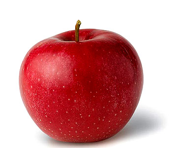تفاحة متوسطة الحجم